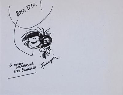 dessin humoristique représentant une femme tenant un ballon sur lequel est écrit « Mauvaise journée »