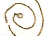 an image of a long gold chain with a clasp and a clasp