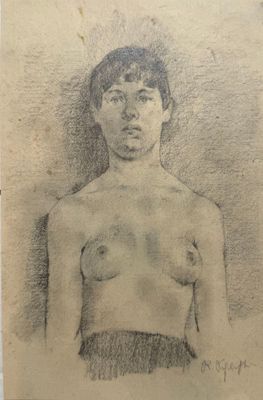 an image of a drawing of a man with no shirt on