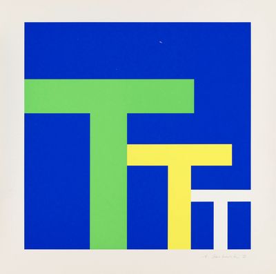 an image of a blue and green abstract painting