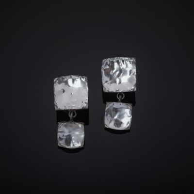 Jacques GAUTIER (1924-2004). Paire de pendants d'oreille en …