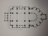 a drawing of a floor plan of a church