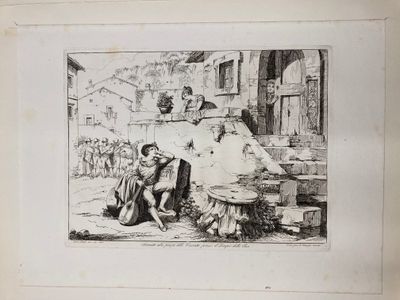 une vieille photo représentant un homme et une femme assis sur un banc devant un immeuble