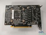 a close up of a video card on a white surface