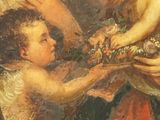 an image of a painting of a woman holding a baby and two other women