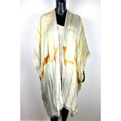 MAISON PASSAGE. Ensemble en soie réversible, un côté jaune, …