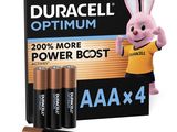 duracell optium aa batteries, pack of 4