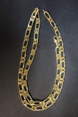 chaine en or jaune 750 ml maille gourmette - Photo 1