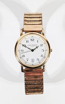 DIDIER POIROT à Luxeuil Montre bracelet d'homme en métal dor…