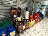 many different types of containers on the pallets