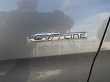 a close up of a car badge on the side of the car
