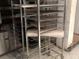an image of a kitchen with a rack of food in it