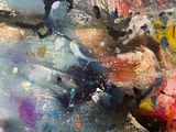 a painting of a bunch of flowers in a vase