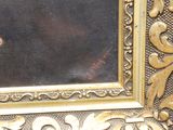 a picture of a painting of a man with a cross on it