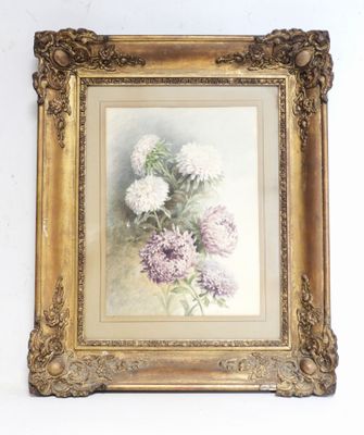 École anonyme du XXe siècle. Les Chrysanthèmes. - Photo 1