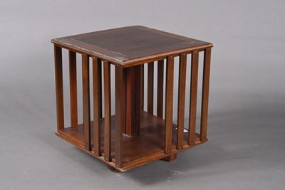 a small wooden table with a shelf on top of it
