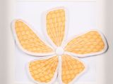 a picture of a picture of a flower made out of waffles