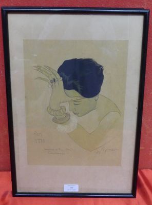 an image of a painting of a woman holding a bird