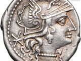 a silver coin with an image of a woman ' s face on it