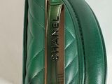 chanel green quilted leather cross body bag with gold hardware