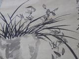a picture of a painting of a vase of flowers