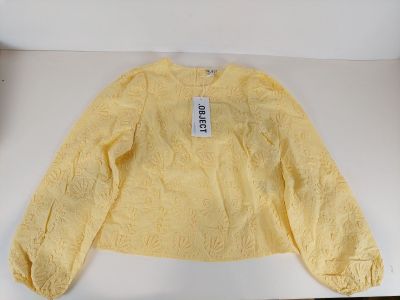 .OBJECT - Chemisier broderie anglaise - Jaune Sunlight - Man…