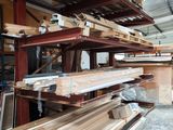 many pieces of wood stacked on top of each other