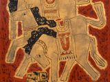 une image d'un tableau représentant un homme à cheval