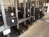 many different types of steel bars in this warehouse
