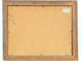 an old picture frame with a piece of wood in it