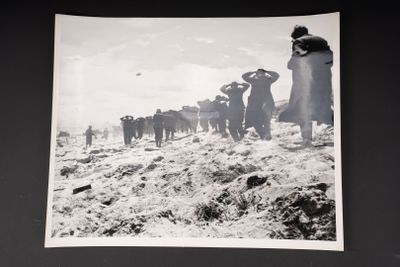 Photo de presse Utah Beach. Très grand format en noir et bla…