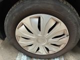 a close up of a tire on the ground