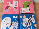 quatre livres pour enfants illustrés d'animaux