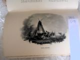 an open book with a drawing of a teepee on it