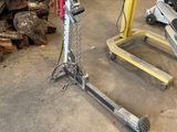 a picture of a fork lift in a garage