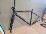 a bike leaning against a wall in a room