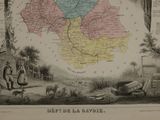 an old map of the region of la bayoue, with a map of the region of la bayoue in the center