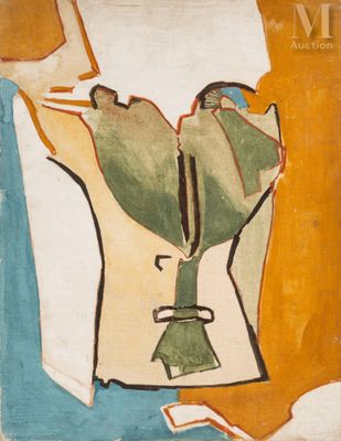 an image of a painting of a woman with a green tie