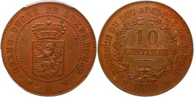 an old copper coin with a crown on top of it