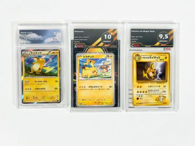 Réunion de 3 cartes Pokémon gradées en langue japonaise - Collection P - Photo 1