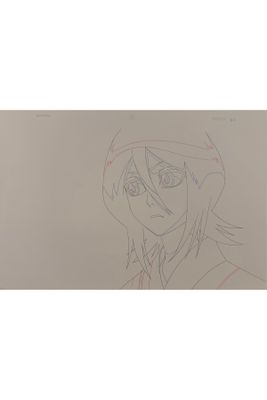 a drawing of a woman with long hair wearing a hat