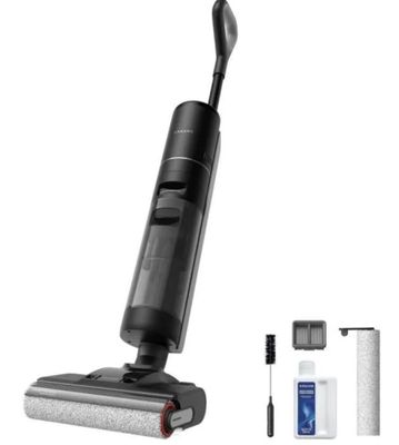 a close up of a vacuum cleaner with a brush and other items