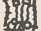 an image of a black and white drawing of a number of letters