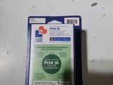 a picture of a print 3e label on a blue binder