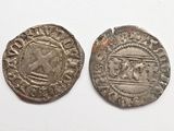 two silver coins, one of which has a crown and the other of which has a crown on it