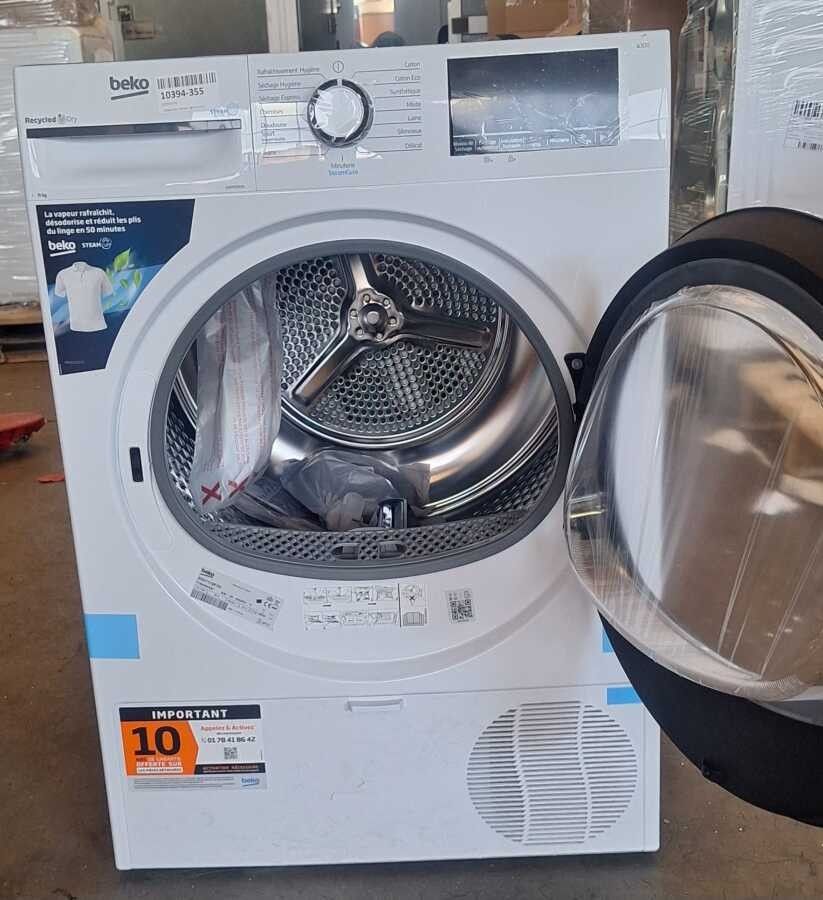 10394-355 / Sèche-linge pompe à chaleur - BEKO - D3H111291W - Blanc - Gamme b300 - Capacité 11 kg - 15 programmes - T...