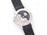 an image of a wrist watch with a black strap on a white surface