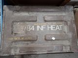 a box that has a sign on it that says 64 in heat