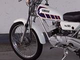 a motorcycle that is parked in a parking lot