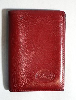 DARDY Porte carte en cuir rouge